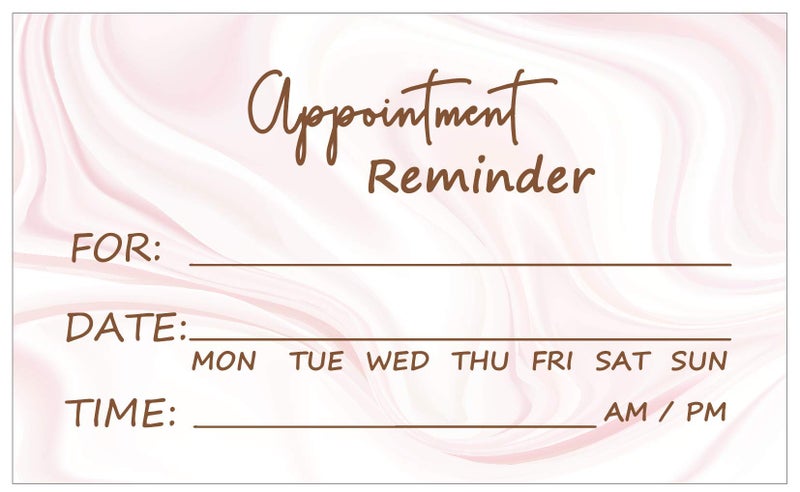 RXBC2011 بطاقات تذكير بالمواعيد RXBC2011 رخامية وردية وذهبية عبوة من 100 - Image 2